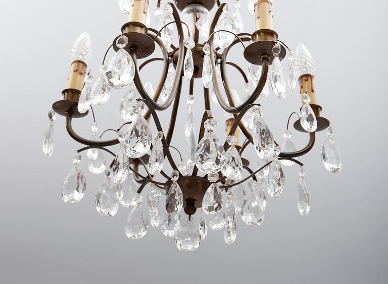 LJUSKRONA, barockstil, 1900-talets andra hälft. Höjd 55 cm.