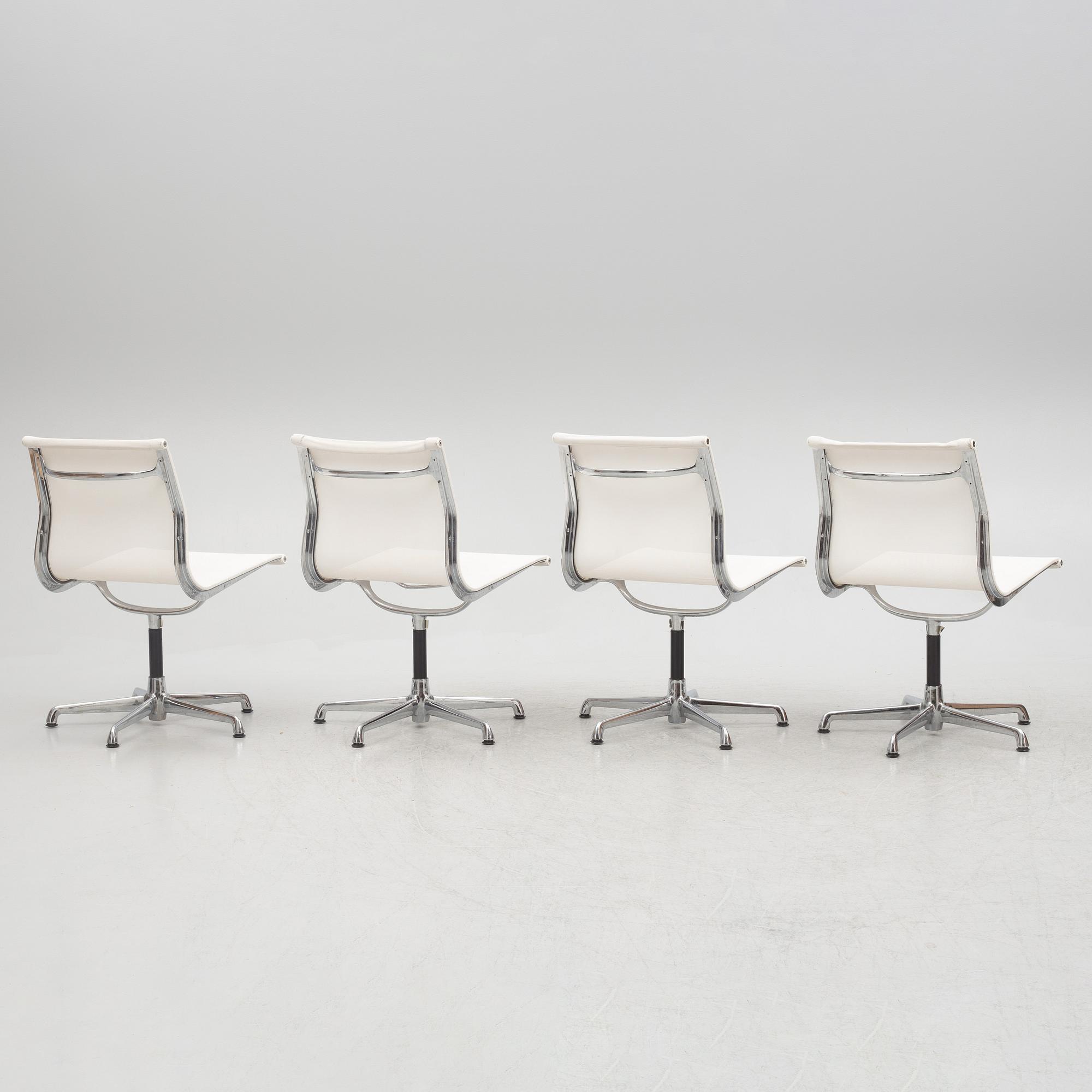 Charles & Ray Eames, four of model EA 108 chairs, ICF, 1980s.