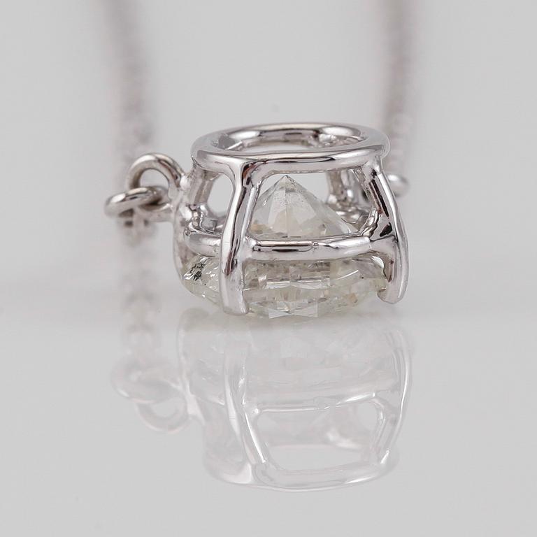 COLLIER, 18K vitguld och diamant tot ca 0.91 ct.