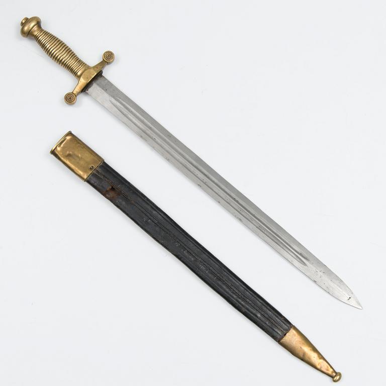 A French style artillery short sword, first half of 19th Century.