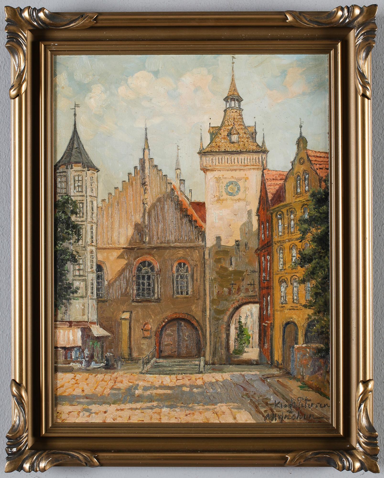KROGH PETERSEN, 2 st, olja på pannå, signerade.