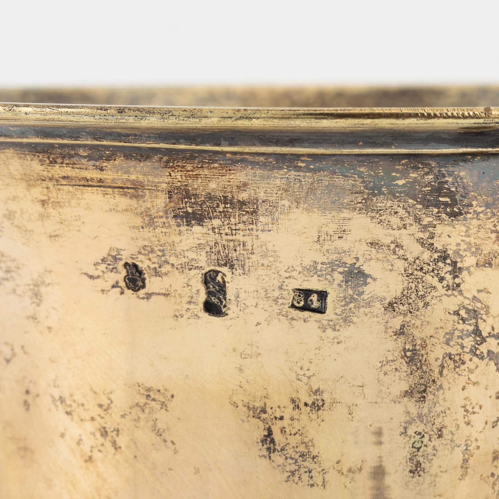 Temugg, förgyllt silver, kontrollör Nikolaì Lukich Dubrovin, Moskva 1841, Ryssland.