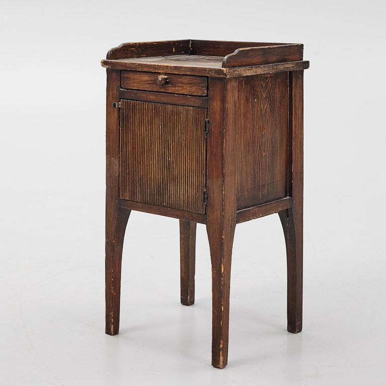 A bedside table, 19th century.