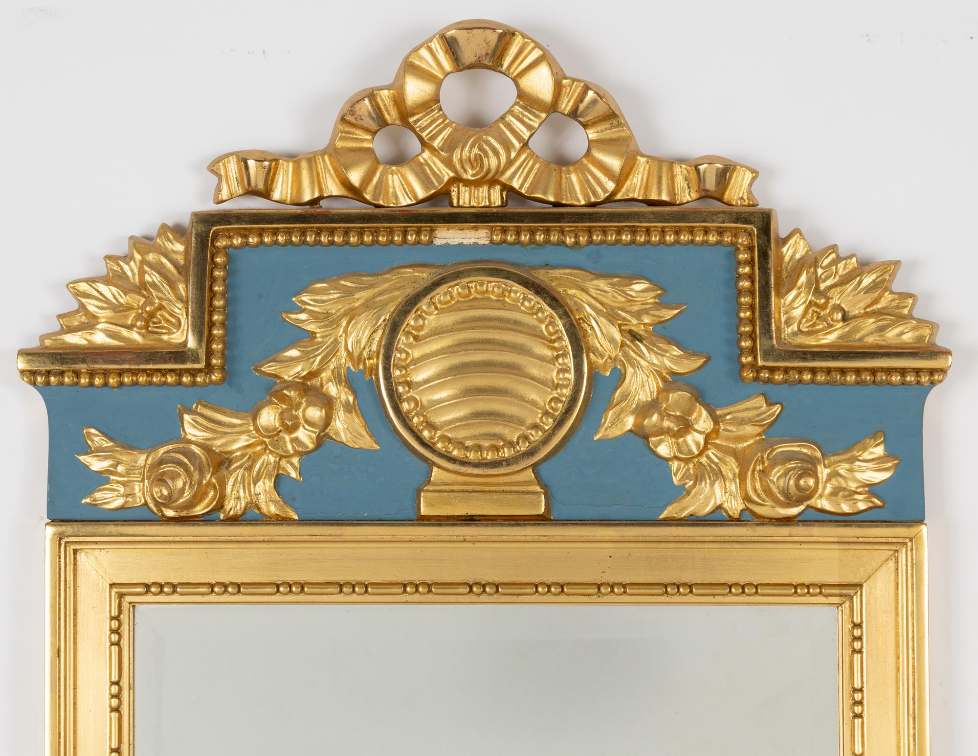 A Gustavian style mirror, AB Exportlist, Nyköping, mid-20th century.