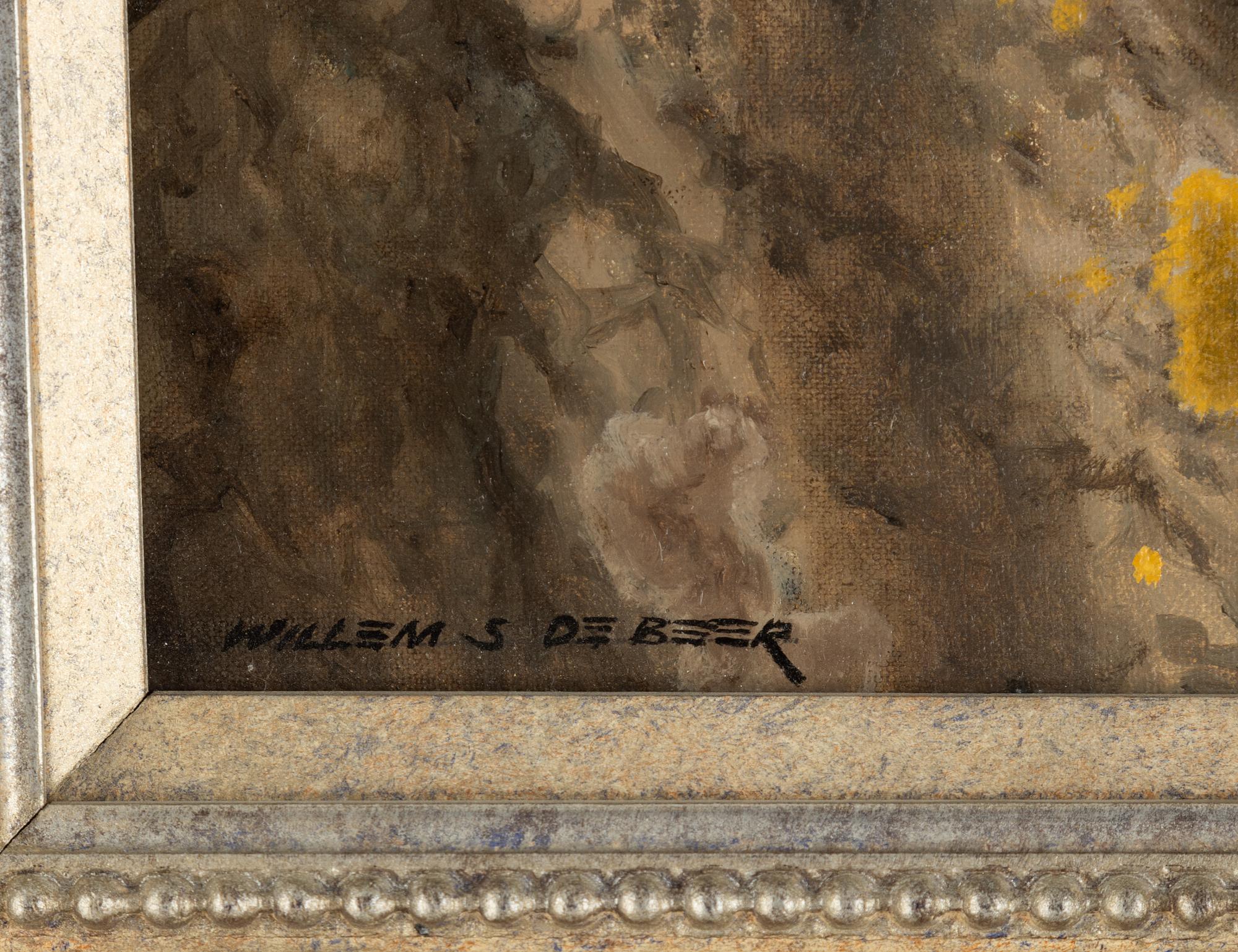 Willem Sternberg de Beer, diptych, oil on canvas, signed.