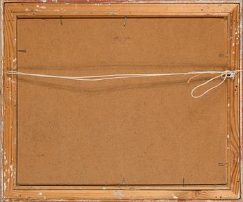 Helge Dahlman, olja på pannå, sinerad och daterad -66.