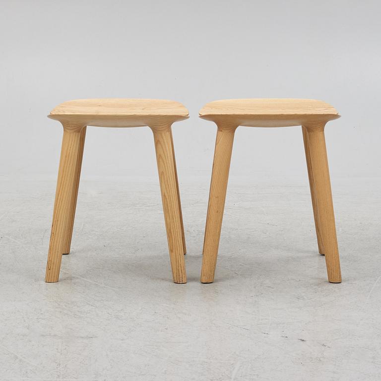 Ronan & Erwan Bouroullec, a pair of stools, "MC3 OSSO", Mattiazzi, Italy, after 2011.