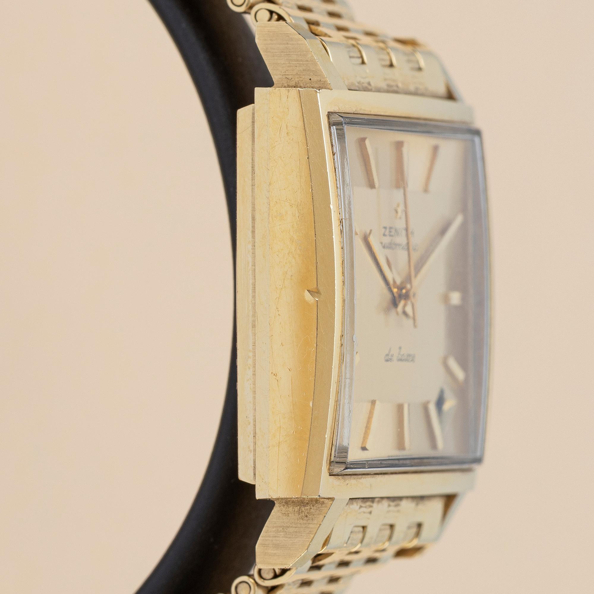 Zenith, de luxe, "Full Gold", "NSA Bracelet", ca 1968.