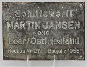MASKINSKYLTAR, 6 st, mässing, gjutjärn, 1908-1955.