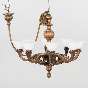 A first half of the 20th century baroque style ceiling lamp.