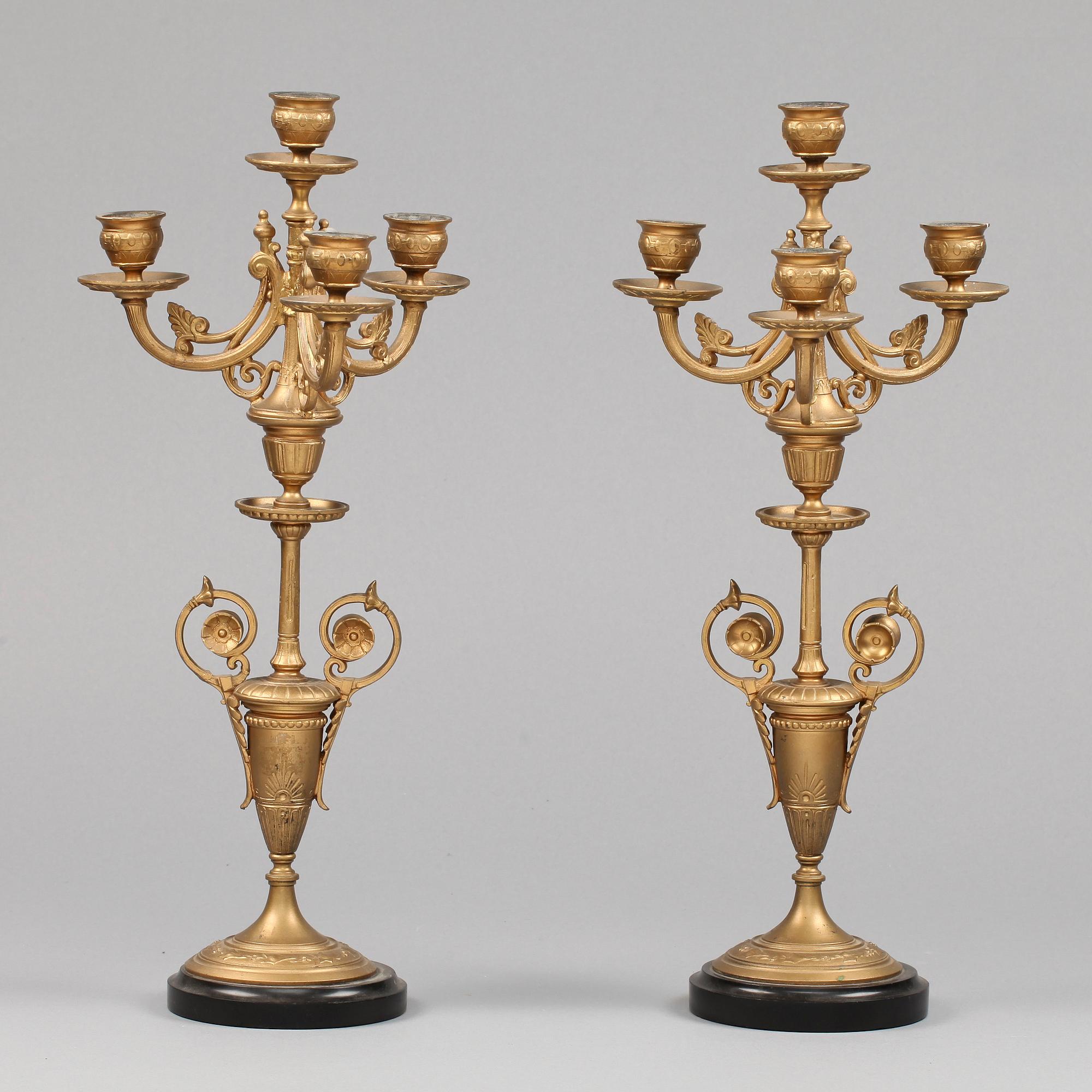 KANDELABRAR, ett par, nyrenässans, 1800/1900-tal.