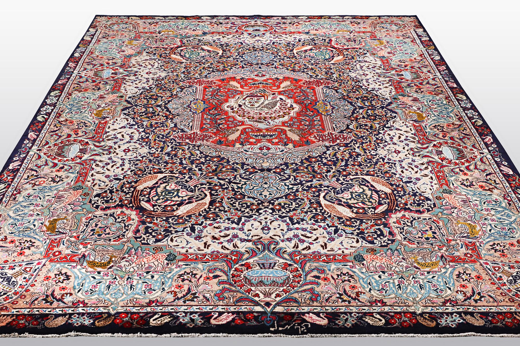 Matta, Kashmar, signerad, ca 406 x 298 cm.