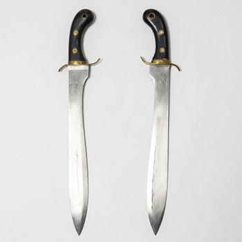 Faskinknivar 2 st, svenska m/1848 med baljor.