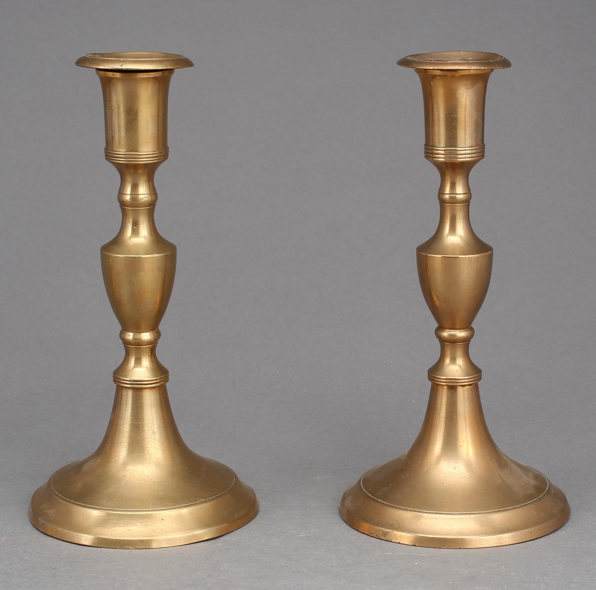 LJUSSTAKAR, 4 st (2+2), Skultuna Bruk, 1800-talets andra hälft.