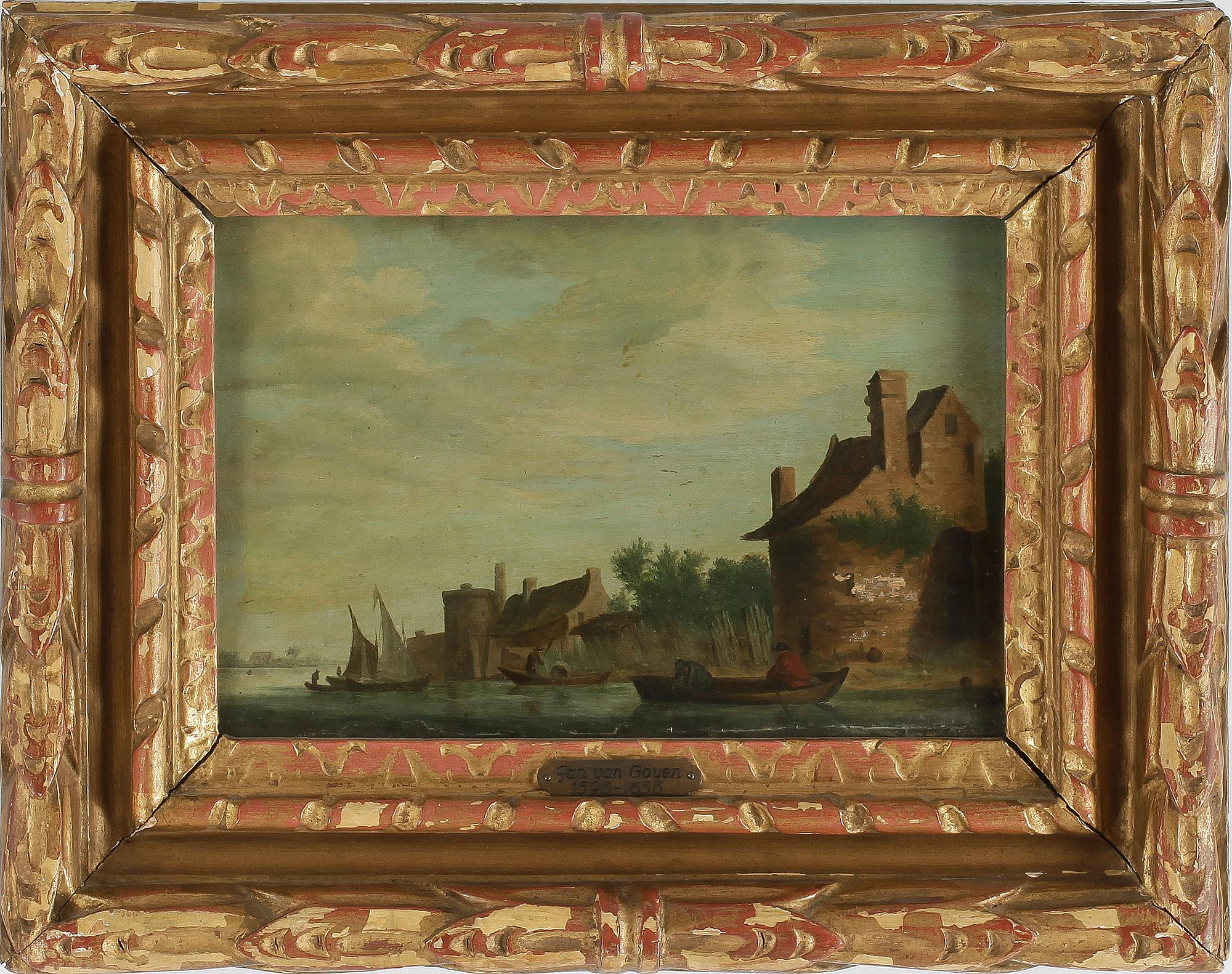 JAN VAN GOYEN. HANS ART. Olja på pannå. Ej sign.