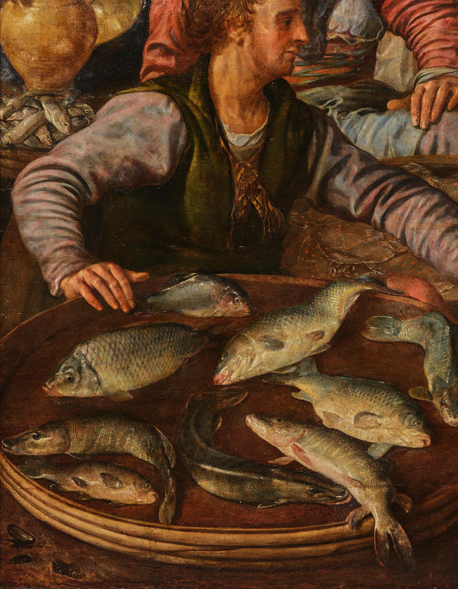 Joachim Beuckelaer, A fish market outside the city gate of Antwerp.