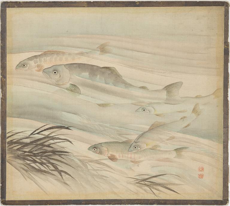 A Japanese painting on silk, first half of the 20th Century.