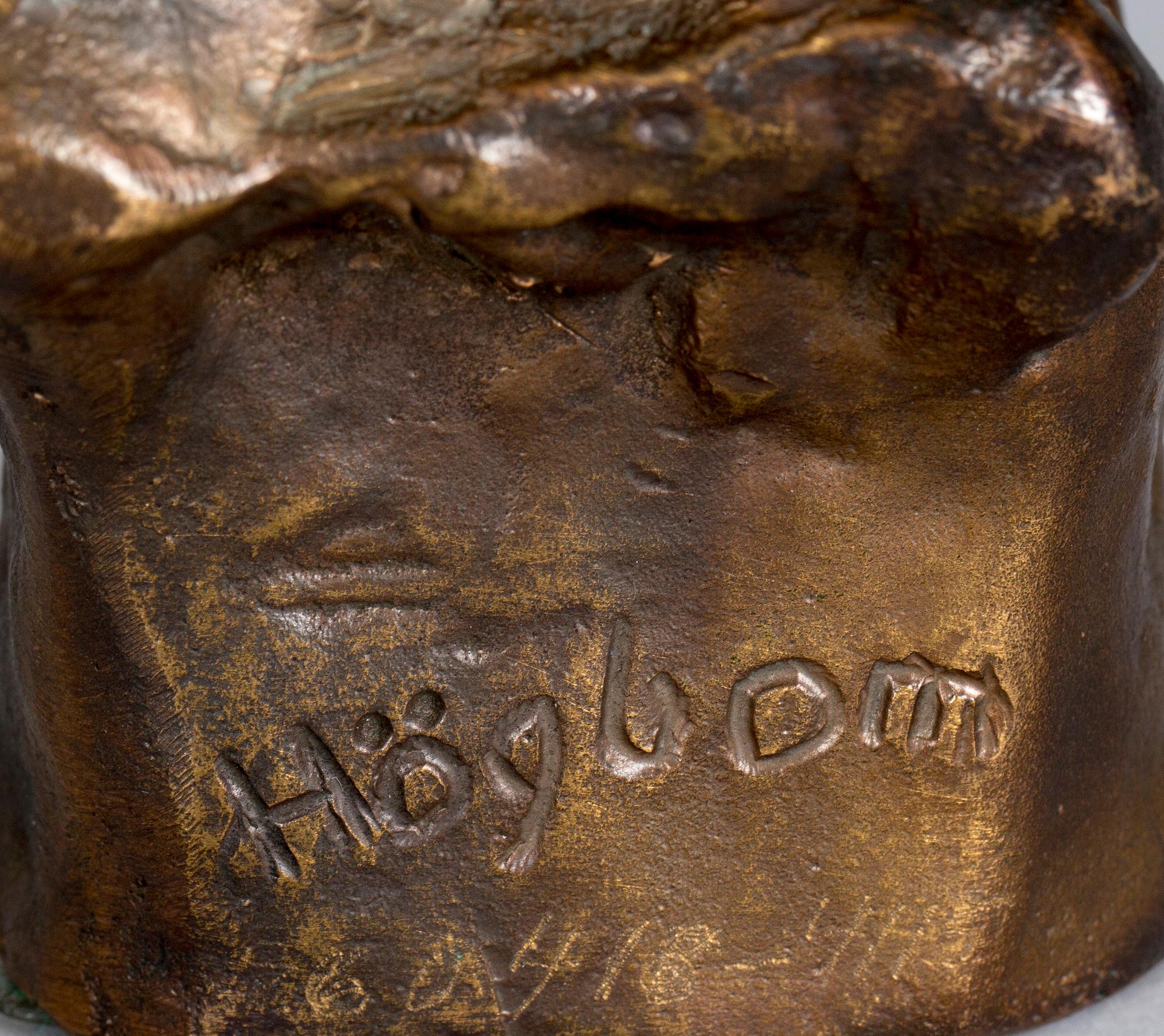 HELGE HÖGBOM, skulptur, brons, signerad.