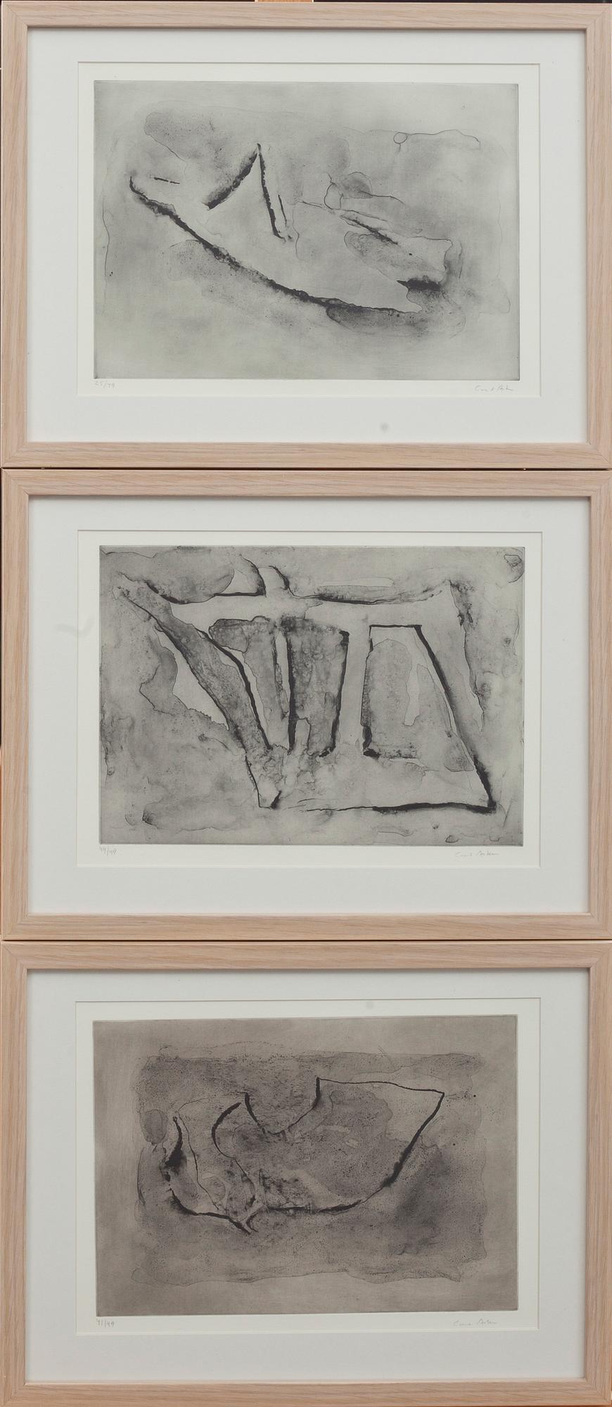 CURT ASKER, 6 st. Etsningar signerade, upplaga av 49 resp e.a.