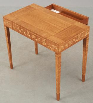A Carl Malmsten marquetry table, Svensk Hemslöjd, Sweden 1937.