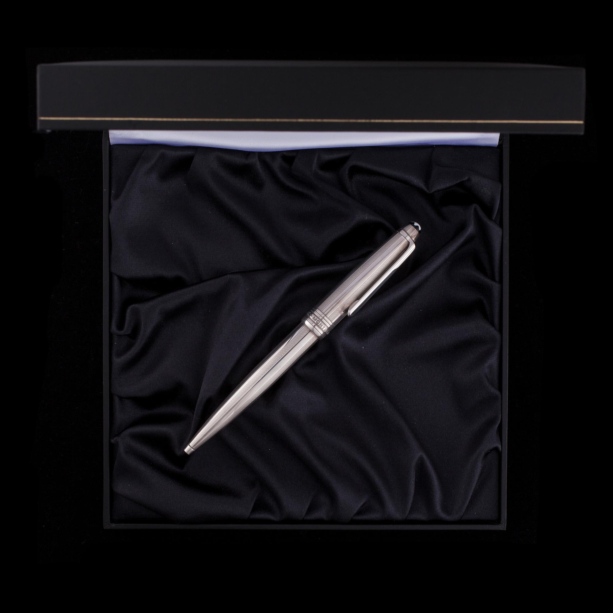 KULSPETSPENNA, sterlingsilver, Mont Blanc, Meisterstück Solitaire. Originaletui.
