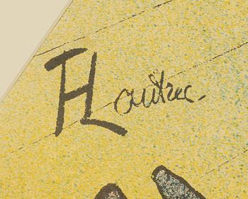 Henri de Toulouse-Lautrec, after. A lithographic exhibition poster, Bengtsons Litografiska AB, Stockholm, 1968.