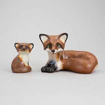 FIGURINER, 2 stycken, keramik, Thomas Hellström, Nittsjö.