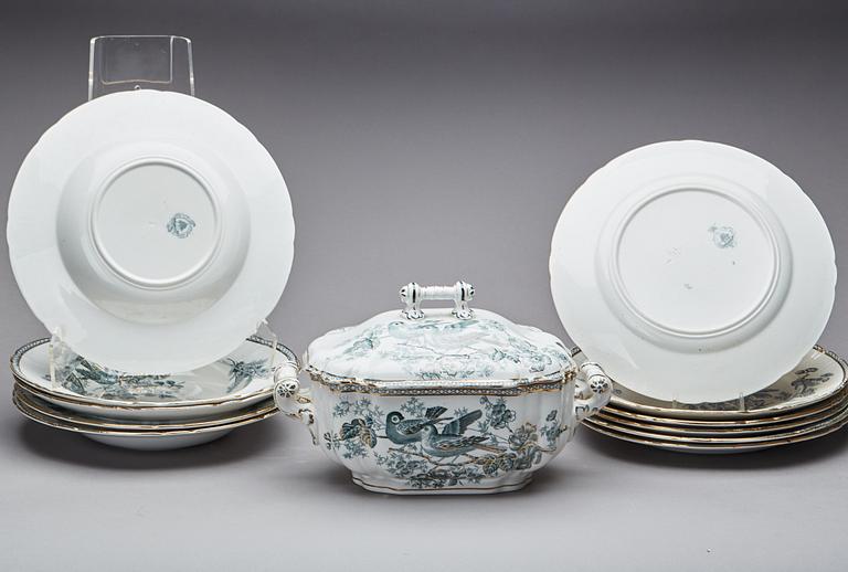 SERVISDELAR, flintgods, "Wexiö guld", Gustavsberg.