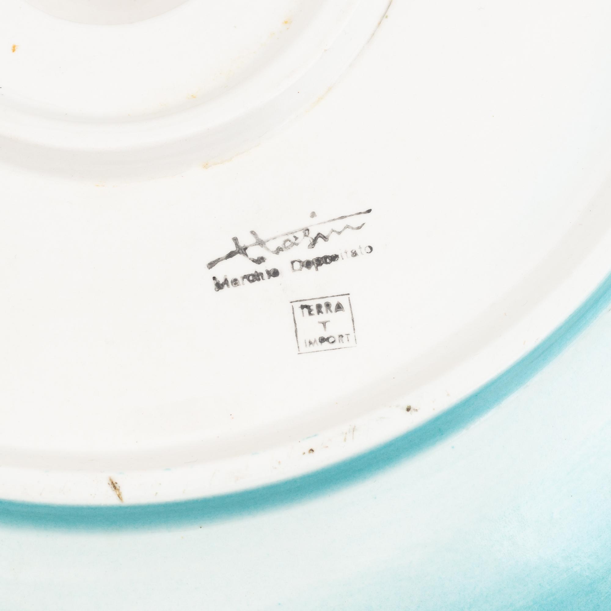 Tarcisio Tosin, a glazed ceramic centerpiece, Italy mid 20th century.