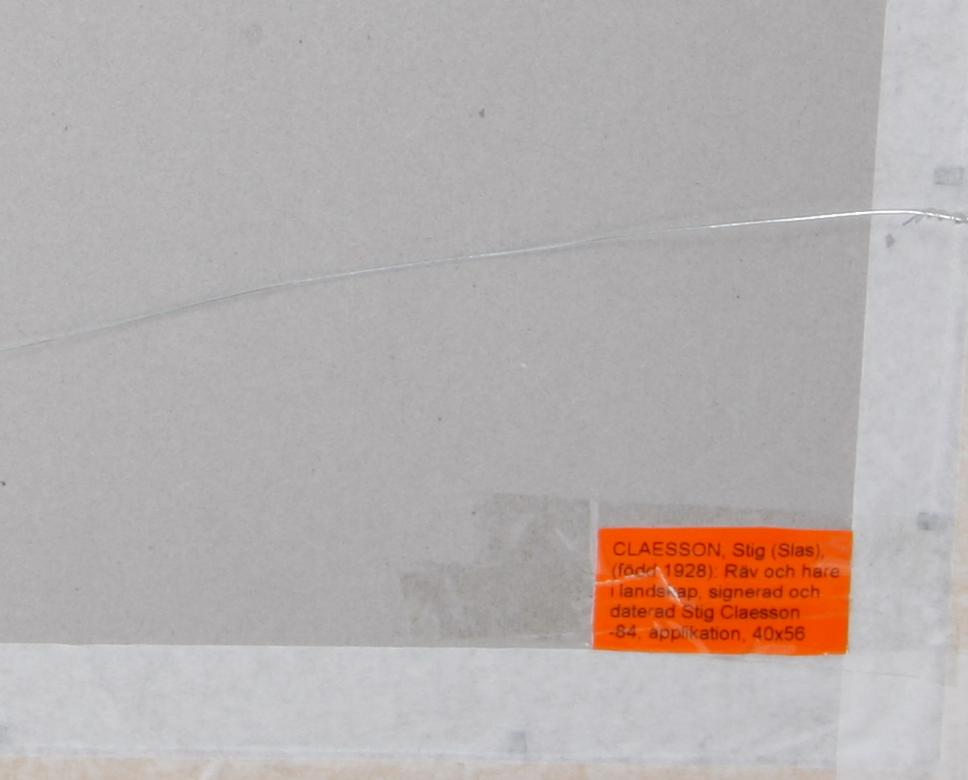 CLAESSON, STIG (Slas), collage. Sign o dat 84.