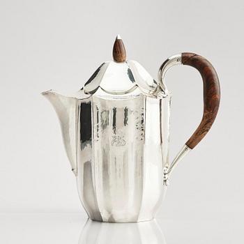 Karl Anderson, a silver coffee- and teaset, 4 pieces, Stockholm, Sweden 1918.