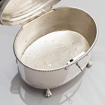 Johan Malmstedt, sockerskrin, silver, (verksam 1783-1831) Göteborg. Gustaviansk.