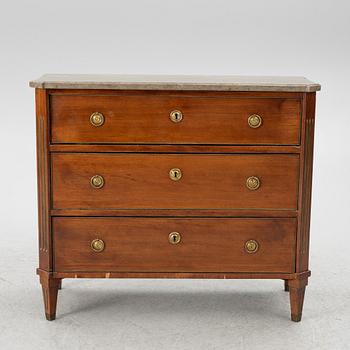 Gustaviansk, Byrå, sengustaviansk, omkring 1800.