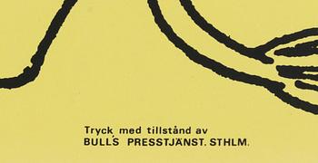 Moomin, offsetposter, "Tänk att få borra hål i sitt eget golv!".
