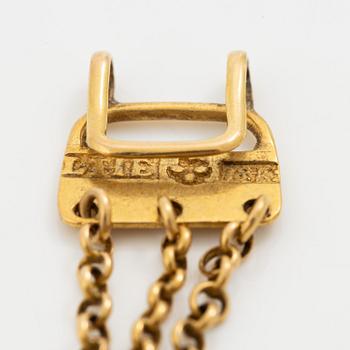 Collier 18K guld med emaljdekor, 1800-tal.