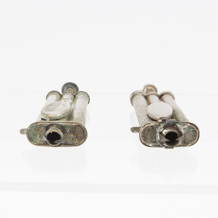 Foley & Ruse lighters, 2 pcs "Pellet match lighter", Canada circa 1888.