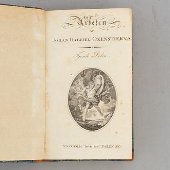 Oxenstiernas arbeten, med den ovanliga, femte delen (5 vol).
