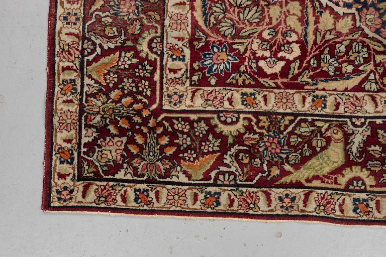 A rug, semi-antique Kerman Laver, ca 213 x 136 cm.