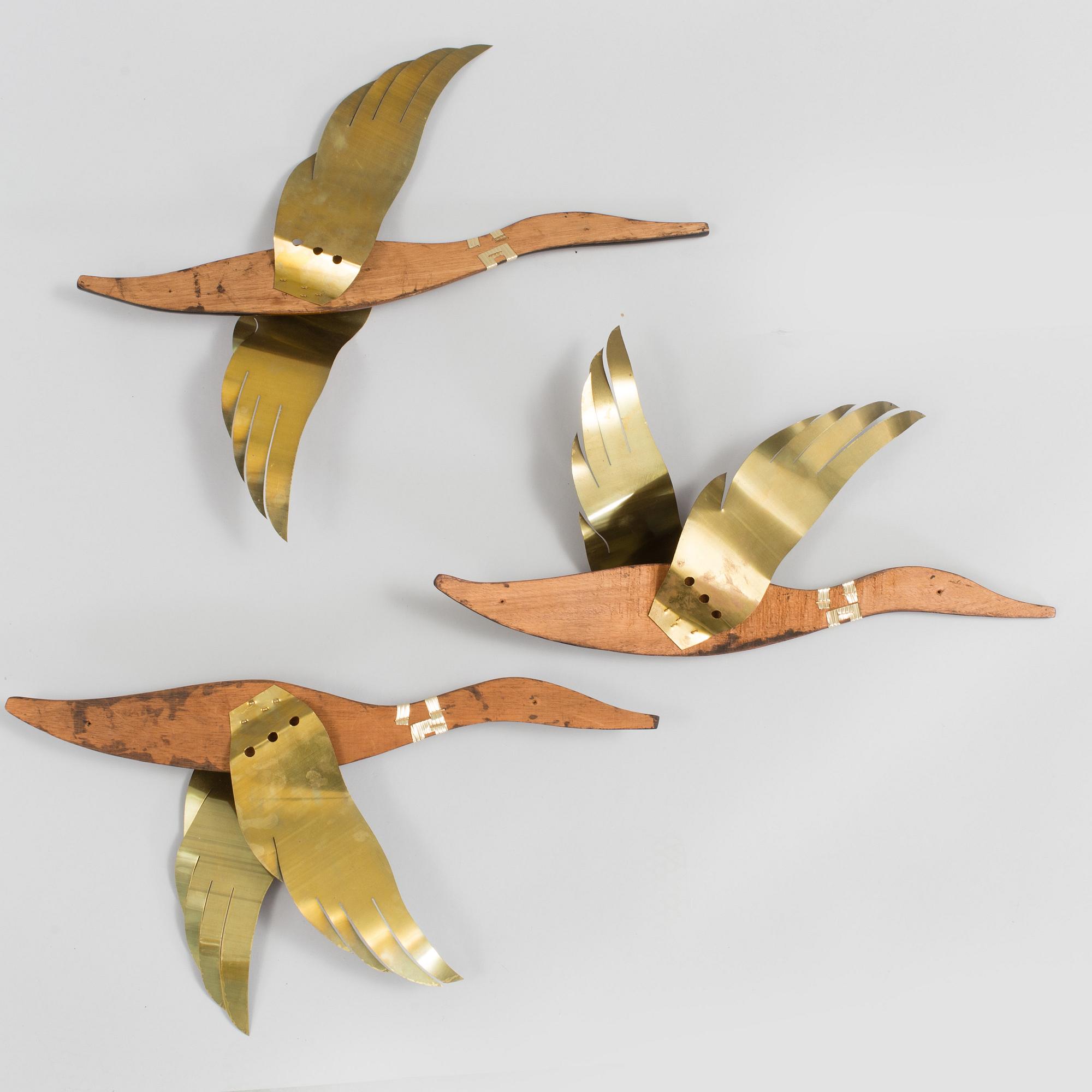 VÄGGPRYDNADER, 3 st, 1900-talets mitt.