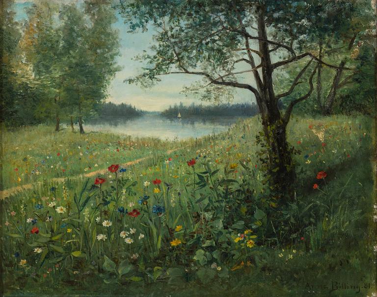ANNA BILLING, oil on canvas, signedand dated -81.