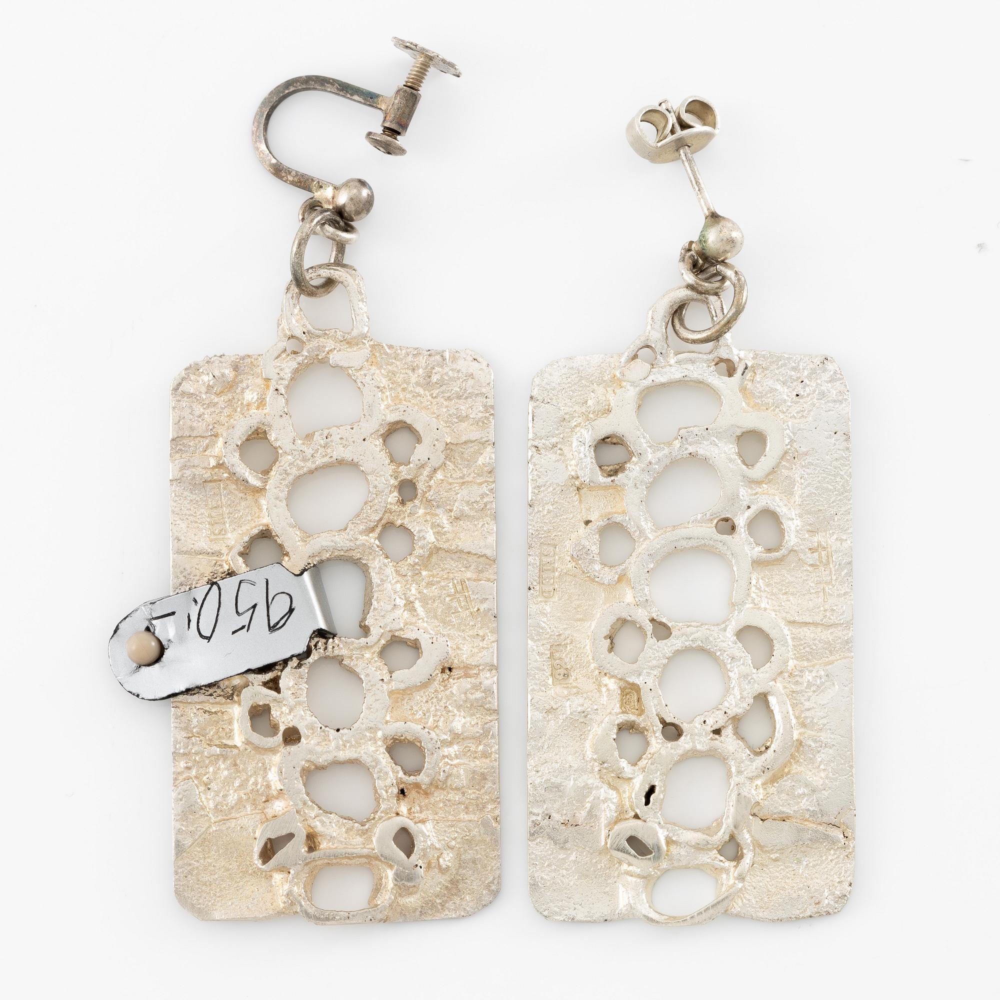 Lars Arby, five pairs of earrings, silver.