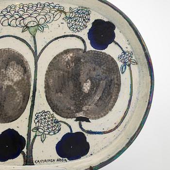 Birger Kaipiainen, a ceramic decorative dish signed Kaipiainen Arabia.