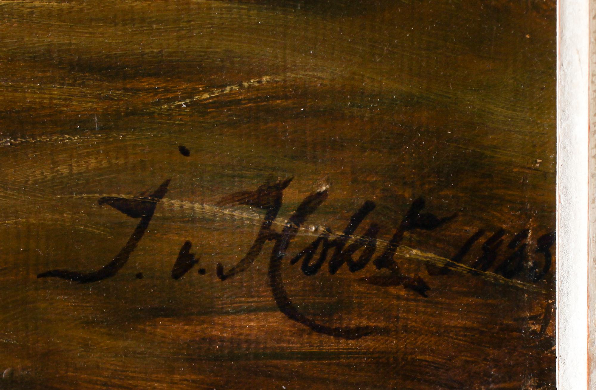 JOHAN VON HOLST, olja på duk, signerad och daterad 1883.