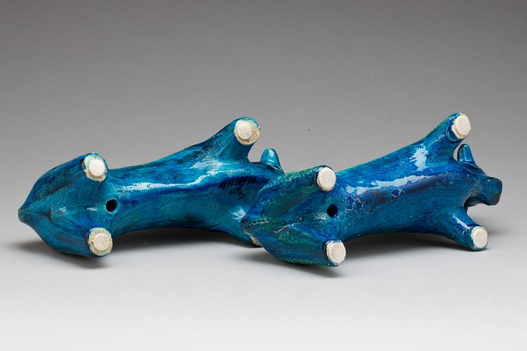 FIGURINER, 2 st, chamotterat stengods, Raymor Bitossi, Aldo Londi.