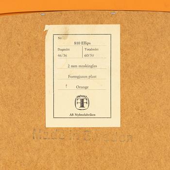 Per Argén, väggspegel, "Ellips", Fröseke, AB Nybrofabriken, 1960-tal.