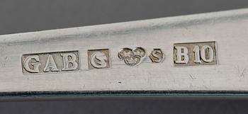 BESTICK, silver, "Rosenholm", GAB. Vikt ca 624 gram.