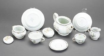 SERVIS, 14 delar, flintgods, Mah-Jong Rörstrand.