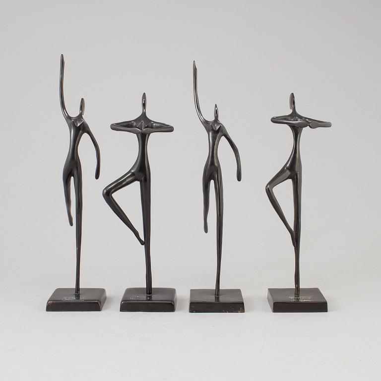 Four metal sculptures by Bodrul Khalique.