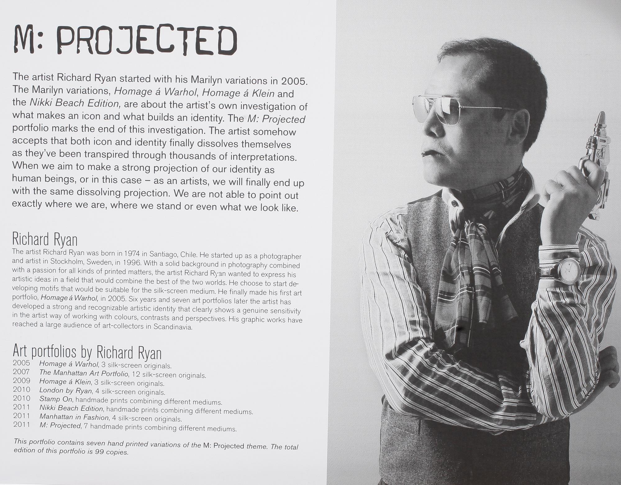 RICHARD RYAN, 7 st, färgseriegrafier i mapp, signerade.