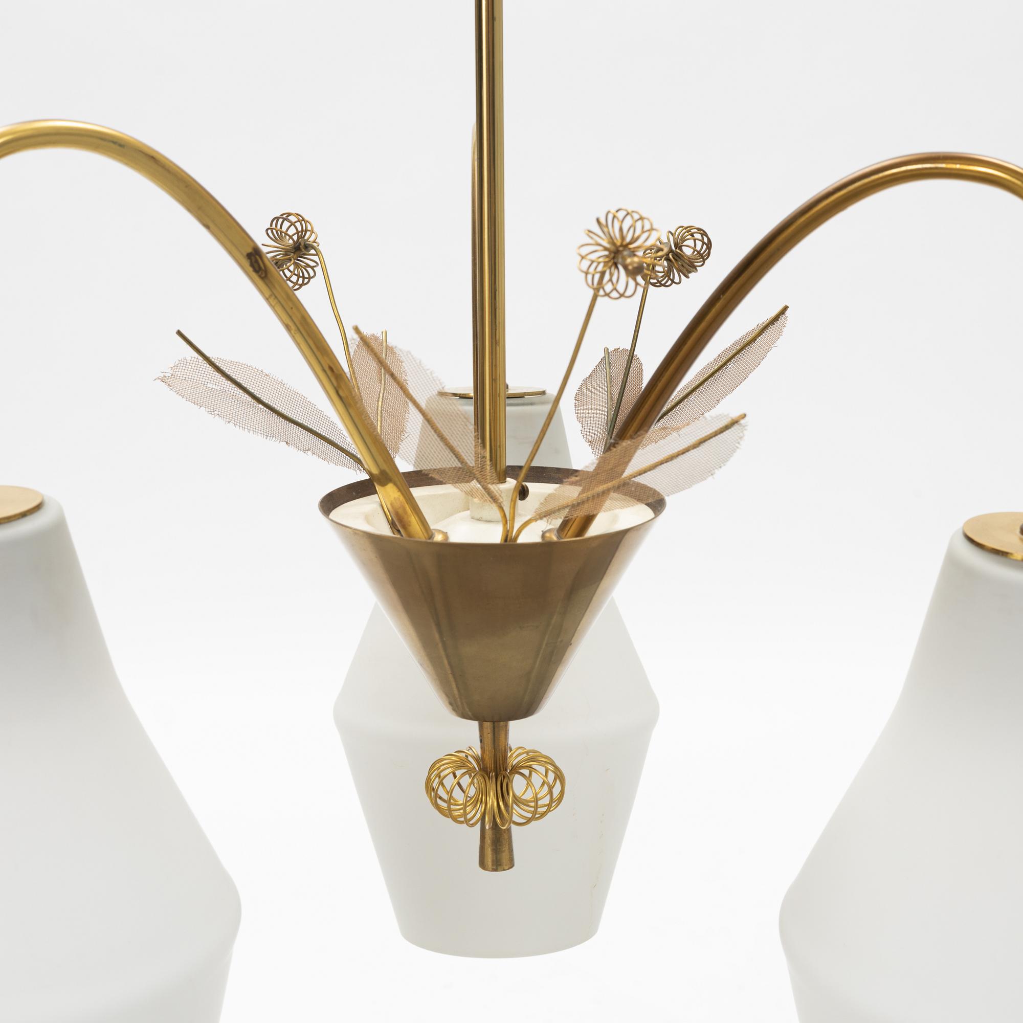 Paavo Tynell, taklampa, “K1-9/L”, Idman Oy, Finland, 1950-tal.